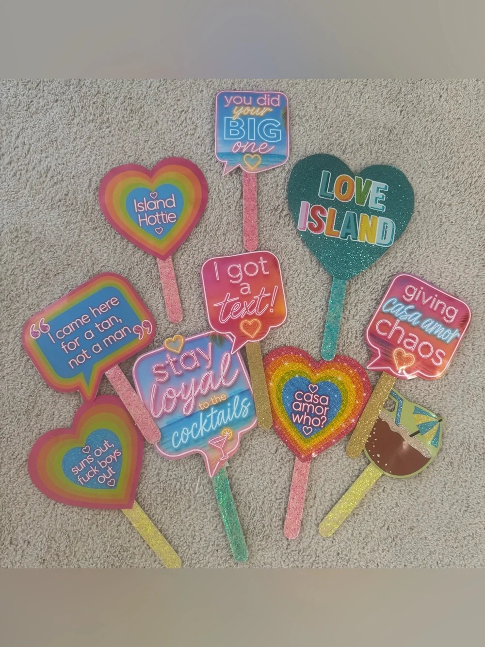 Love Island Bombshell Bride Bachelorette party decor lot